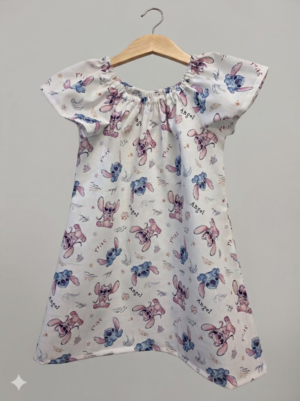 Stitch & Angel girls dress Disney Stitch Angel peasant girl dress Girls dress